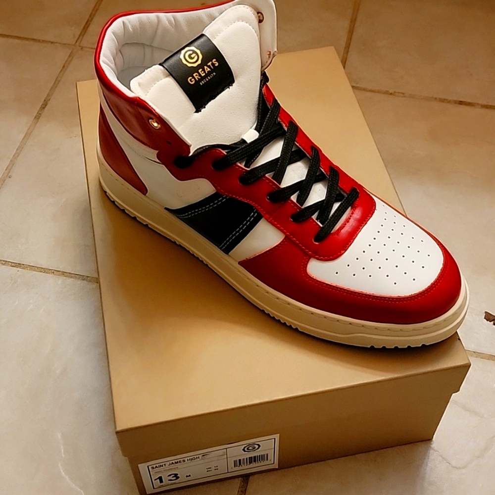 GREATS BROOKLYN HI TOP SAINT JAMES. Sz 13 actually fits sz12.